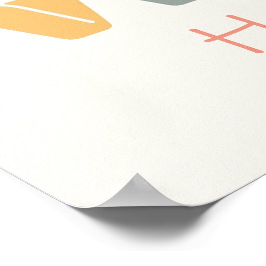 ABC Alfabet Persoonlijke Kinderkunst Poster (Hoek)