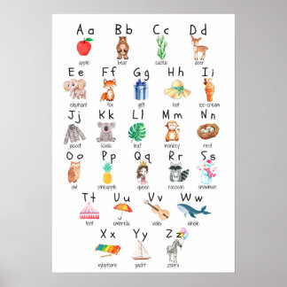 ABC Alfabet Poster Kinderen