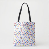 ABC alfabet Rood Geel Blauw Canvas tas (Voorkant)