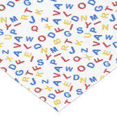 ABC alfabet rood geel blauw Korte Tafelloper (Hoek)