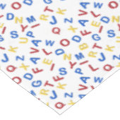 ABC alfabet rood geel blauw Tafelkleed (Gekanteld)