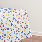 ABC alfabet rood geel blauw Tafelkleed (Voorbeeld)