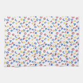 ABC alfabet rood geel blauw Theedoek (Horizontaal)