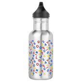 ABC alfabet rood geel blauw Waterfles (Rechts)