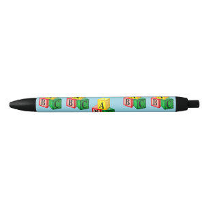 abc-alfabet zwarte inkt pen