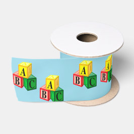 abc-alfabetblokken satijnen lint