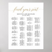 ABC Alfabetisch Zoek uw zitplaatskaart Poster (Voorkant)