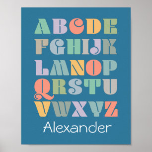 ABC Alphabet - Aangepaste grafiek Poster