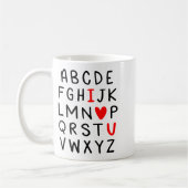 Abc Alphabet I Love You Englieacher Valentines  Koffiemok (Links)