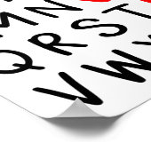 Abc Alphabet I Love You Englieacher Valentines  Poster (Hoek)