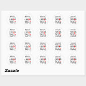 Abc Alphabet I Love You Englieacher Valentines  Ronde Sticker (Vel)