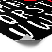 Abc Alphabet Ik hou van je Engelse leraar Valentij Poster (Hoek)