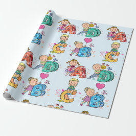 ABC Alphabet Kinderen Cadeaupapier