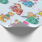 ABC Alphabet Kinderen Cadeaupapier (Hoek)