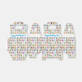 ABC Alphabet-leerbrieven happy foods leren Bedankdoosjes (Uitgevouwen)