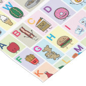 ABC Alphabet-leerbrieven happy foods leren Korte Tafelloper (Hoek)