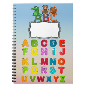 ABC Alphabet Letters Custom Spiral Notitieboek
