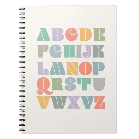 ABC Alphabet Modern Notitieboek (Voorkant)
