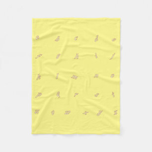 ABC Alphabet Onderste Hoesje Fleece Dekens