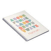 ABC Alphabet Persoonlijke naam Notitieboek (Rechterzijde)