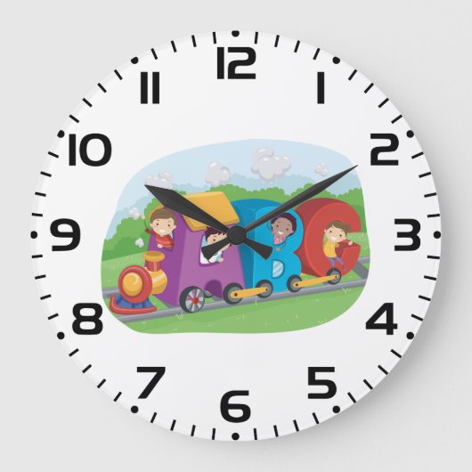 ABC Alphabet Train met Kinder Fun Educational Grote Klok (Voorkant)