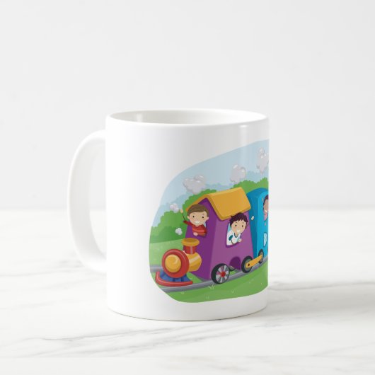 ABC Alphabet Train met Kinder Fun Educational Koffiemok (Voorkant links)