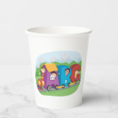 ABC Alphabet Train met Kinder Fun Educational Papieren Bekers (Voorkant)