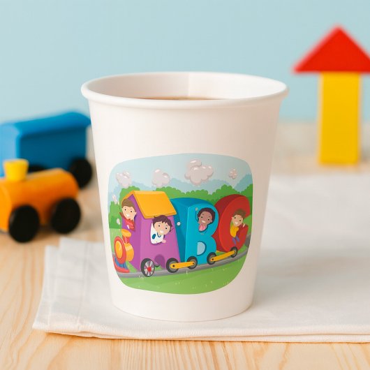 ABC Alphabet Train met Kinder Fun Educational Papieren Bekers