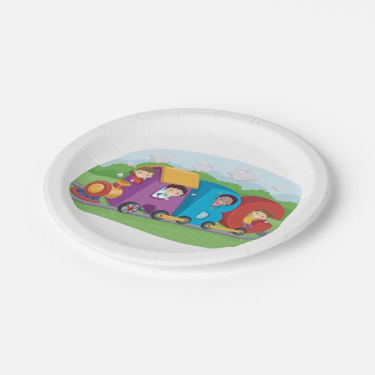 ABC Alphabet Train met Kinder Fun Educational Papieren Bordje (Gekanteld)