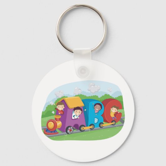 ABC Alphabet Train met Kinder Fun Educational Sleutelhanger (Voorkant)
