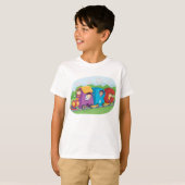 ABC Alphabet Train met Kinder Fun Educational T-shirt (Voorkant volledig)