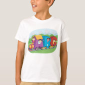 ABC Alphabet Train met Kinder Fun Educational T-shirt (Voorkant)