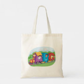 ABC Alphabet Train met Kinder Fun Educational Tote Bag (Achterkant)