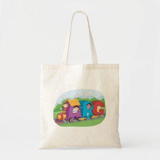 ABC Alphabet Train met Kinder Fun Educational Tote Bag (Voorkant)