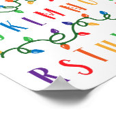 ABC Alphabet Wall kerstverlichting Poster (Hoek)