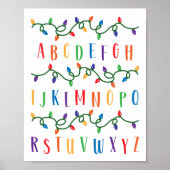 ABC Alphabet Wall kerstverlichting Poster (Voorkant)