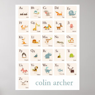 ABC Animal Nursery Print