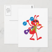 ABC Animals Adam Ant Briefkaart (Voorkant / Achterkant)