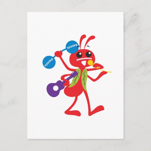 ABC Animals Adam Ant Briefkaart (Voorkant)