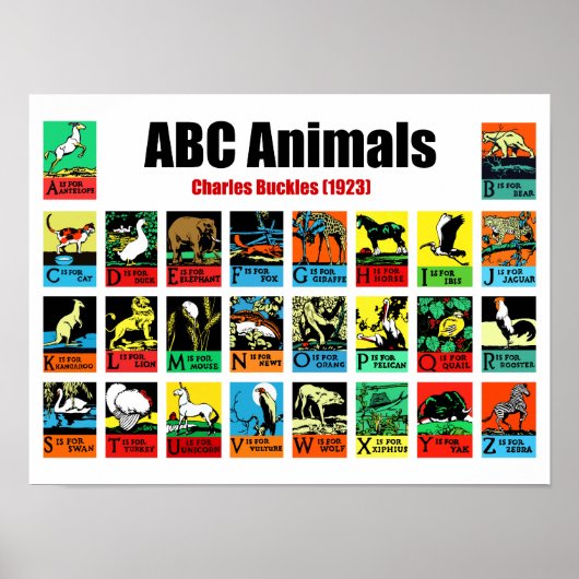ABC Animals , Charles Buckles (1923) Poster (Voorkant)