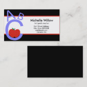 ABC Apple School-leraar Visitekaartje (Voorkant / Achterkant)