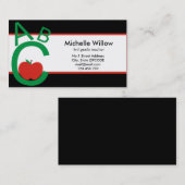 ABC Apple School-leraar Visitekaartje (Voorkant / Achterkant)