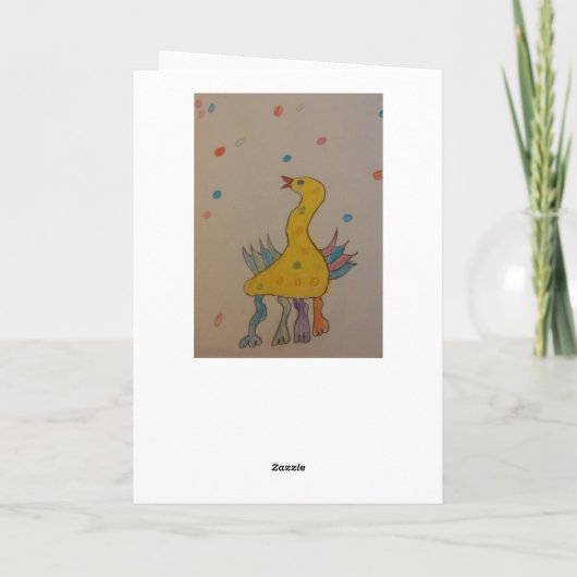 #ABC Art van kinderen, paascent Feestdagen Kaart (Achterkant)