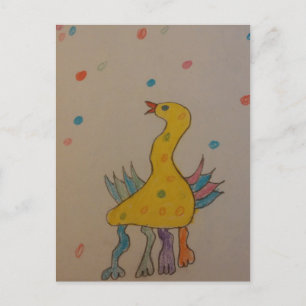 #ABC Art van kinderen, paascent Feestdagenkaart