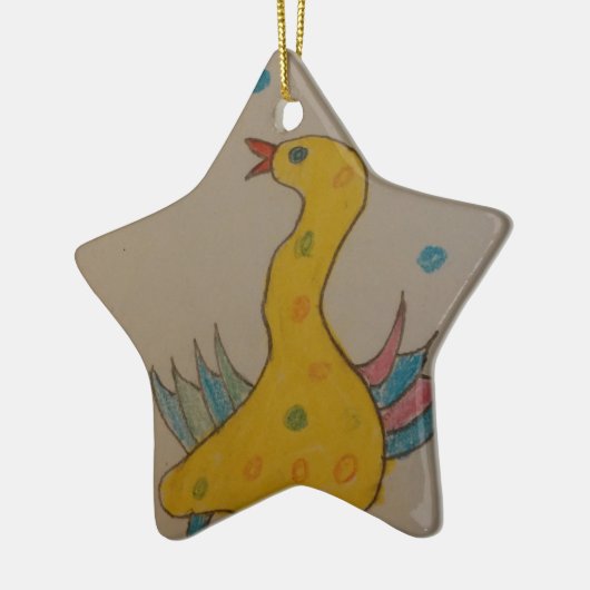 #ABC Art van kinderen, paascent Keramisch Ornament (Links)