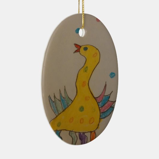 #ABC Art van kinderen, paascent Keramisch Ornament (Rechts)