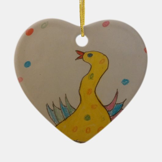 #ABC Art van kinderen, paascent Keramisch Ornament (Voorkant)