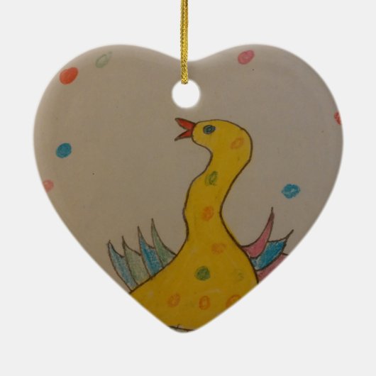 #ABC Art van kinderen, paascent Keramisch Ornament (Achterkant)