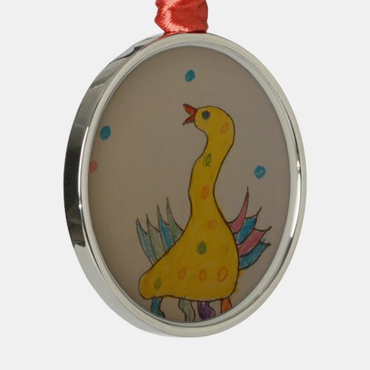 #ABC Art van kinderen, paascent Metalen Ornament (Rechts)