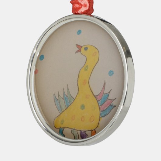 #ABC Art van kinderen, paascent Metalen Ornament (Links)